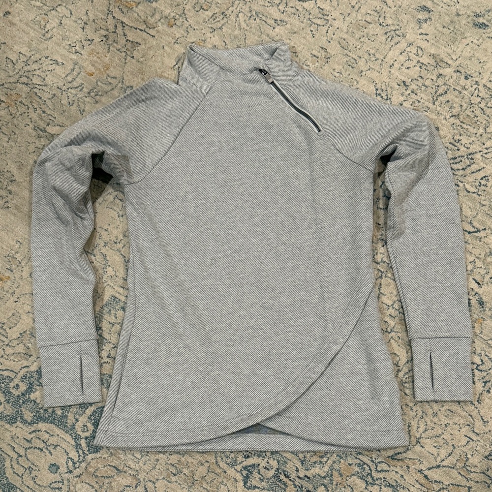 Kyodan Gray Sweatshirt with Zipper Detail